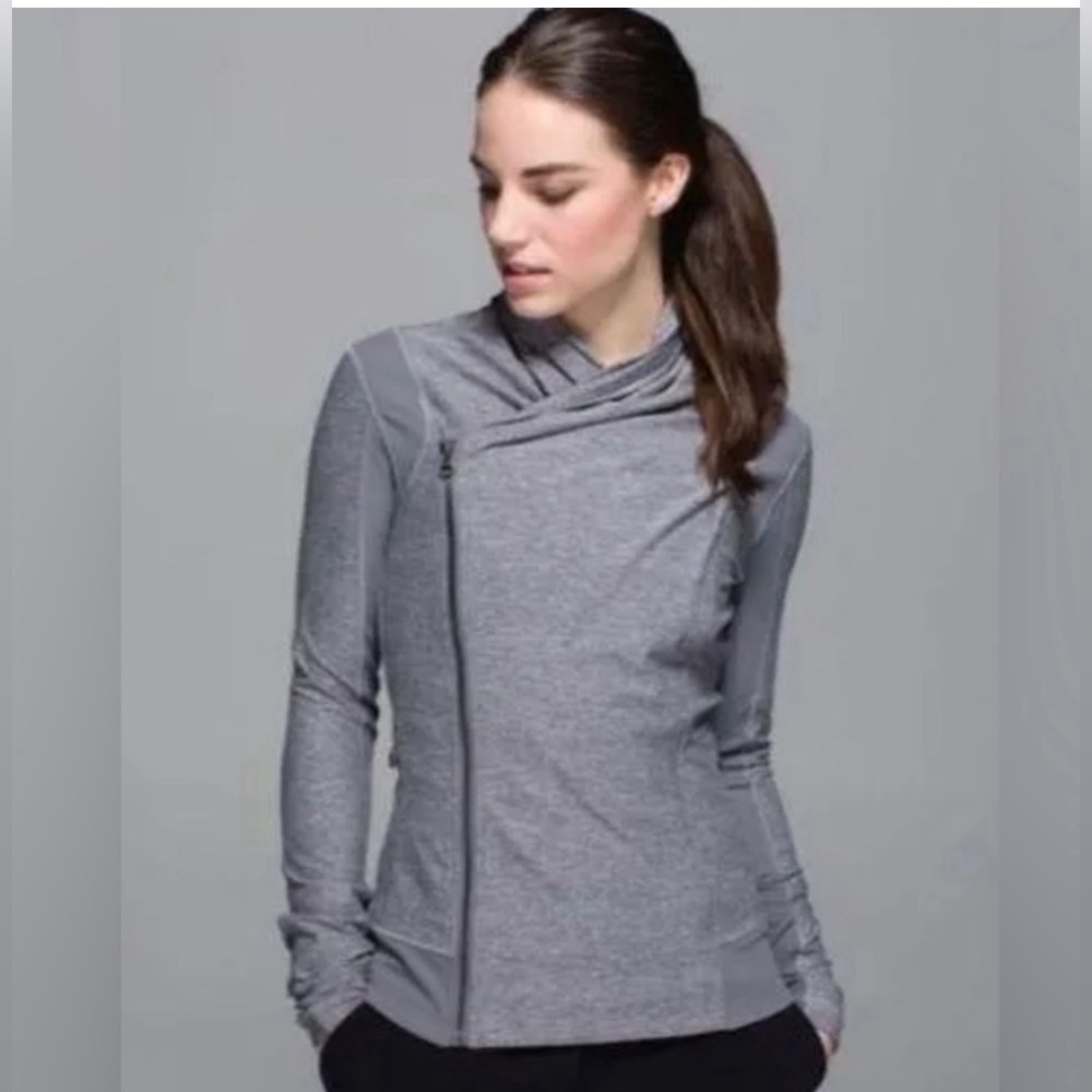 Lululemon Bhakti Double Zipper Yoga Jacket in Heather
Slate Gray, 2